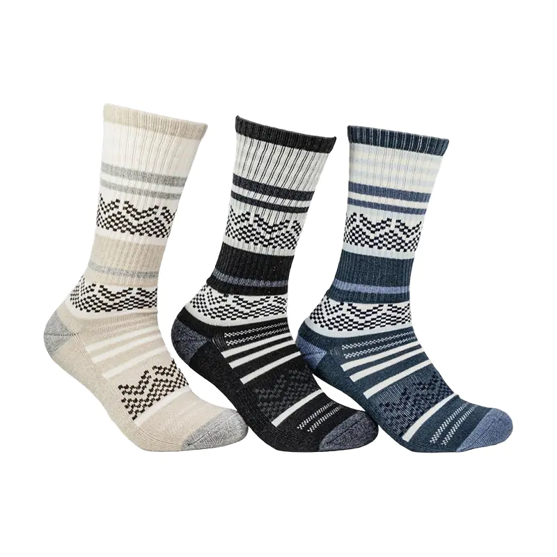 Tripulação masculina com listra tonal 1/2 almofadada