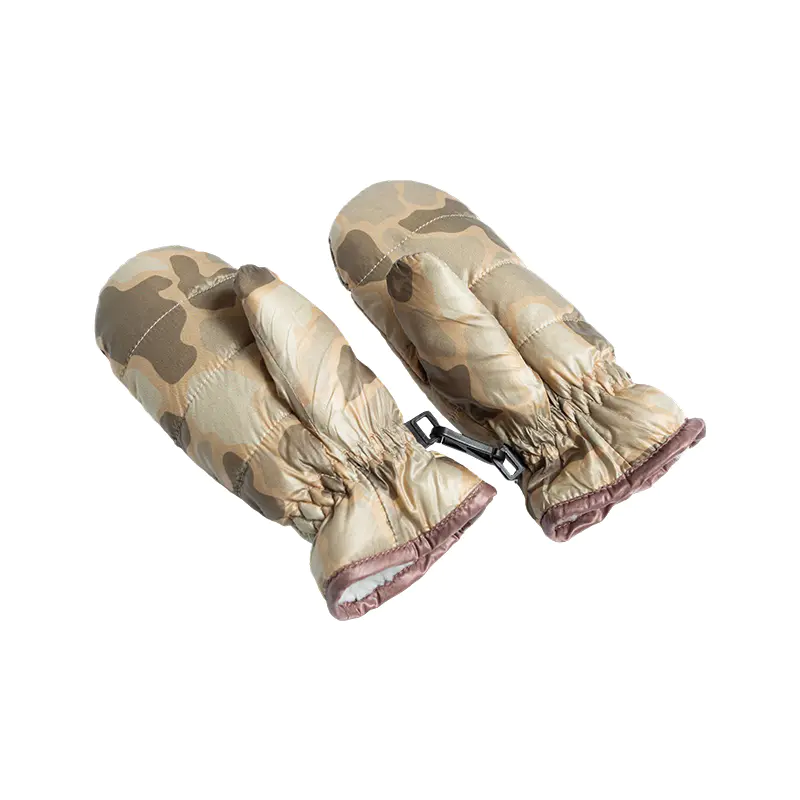 Luvas acolchoadas camufladas infantis